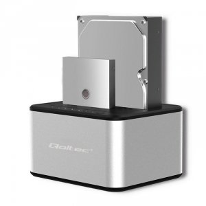 QOLTEC STACJA DOKUJĄCA DYSKÓW 2XHDD/SSD 2.5/3.5 SATA | USB 3.0 | KLONOWANIE
