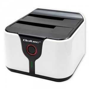 QOLTEC STACJA DOKUJĄCA DO DYSKÓW HDD SSD 2.5 3.5 | SATA III | USB 3.0 | SUPER SPEED 5GB/S | Z FUNKCJĄ KLONOWANIA OFF