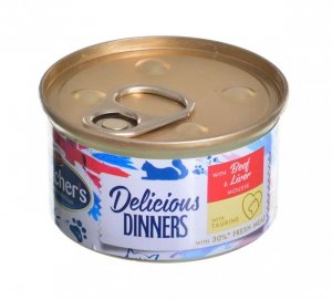 Butcher’s Delicious Dinners Cat- mokra karma dla kota  z wołowiną i wątróbką w formie musu - puszka - 85 g