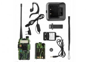 Krótkofalówka Baofeng UV-5R HTQ Camo, Radiotelefon Walkie Talkie Skaner Kamuflaż