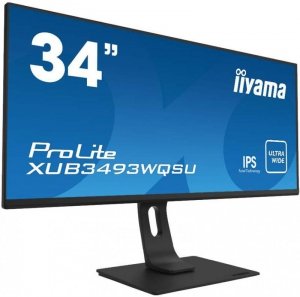 iiyama ProLite XUB3493WQSU-B5 monitor komputerowy 86,4 cm (34) 3440 x 1440 px UltraWide Quad HD LED Czarny