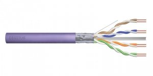 Digitus Kabel instalacyjny kat.6, F/UTP, Dca, AWG 23/1, LSOH, 500m, fioletowy, szpula