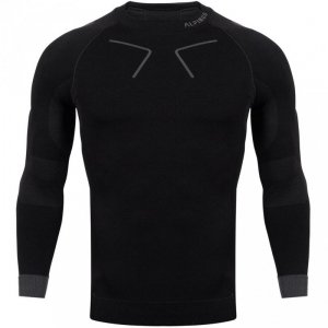 Bluza termoaktywna męska Alpinus Tactical Base Layer czarno-szara GT43219