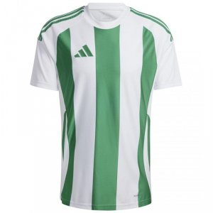 Koszulka męska adidas Striped 24 Jersey biało-zielona IW2148 S