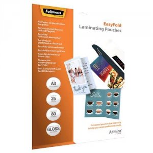 LAMINATOR POUCH EASYFOLD A3 80 25PCS 5602001 FELLOWES
