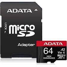 PAMIĘĆ MICRO SDXC 64GB W/ADAP. AUSDX64GUI3V30SHA2-RA1 ADATA