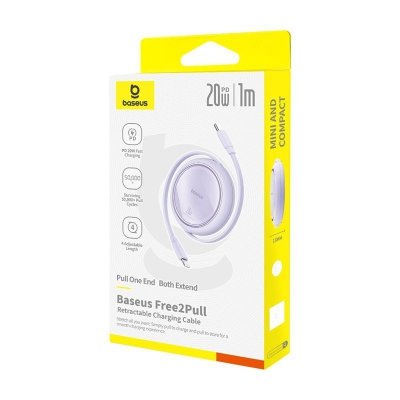 Kabel Baseus Free2Pull 20W 1m (fioletowy)