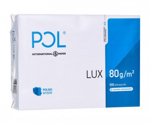 Papier xero ksero biurowy POLLUX (A4; 80g/m2; 500 szt.arkuszy; kolor biały, matowy)