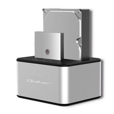 QOLTEC STACJA DOKUJĄCA DYSKÓW 2XHDD/SSD 2.5&quot;/3.5&quot; SATA | USB 3.0 | KLONOWANIE