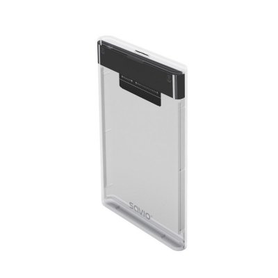 SAVIO ZEWNĘTRZNA OBUDOWA NA DYSK HDD/SDD 2,5&quot;, USB 3.0, TRANSPARENTNA, AK-66
