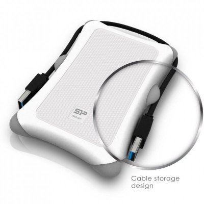 Dysk zewnętrzny HDD Silicon Power Armor A30 (2TB; 2.5&quot;; USB 3.2; 5400 obr/min; White; SP020TBPHDA30S3W)