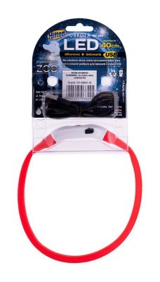 HILTON LED Obroża Silikonowa 1,4x0,8x40cm z USB dla psa