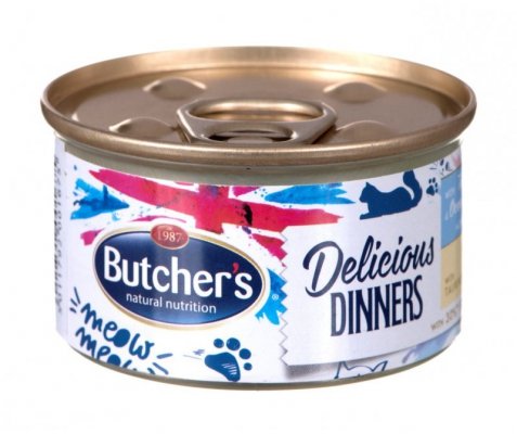 Butcher’s Delicious Dinners Cat - mokra karma dla kota  z tuńczykiem i rybami oceanicznymi w formie musu - puszka - 85 g