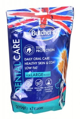 BUTCHER&#039;S Dental Care for large dogs - przysmak dentystyczny dla psów dużych - 270 g