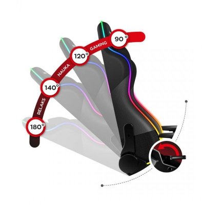 Fotel gamingowy Huzaro Force 6.2 Black RGB