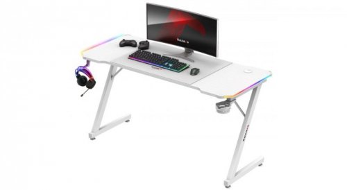 Biurko gamingowe Huzaro Hero 3.3 White  RGB
