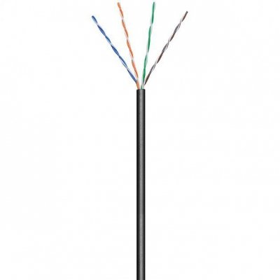 TECHLY KABEL SKRĘTKA KAT 5E UTP DRUT 100M CZARNA Z