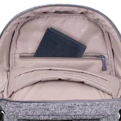RIVACASE PLECAK NA LAPTOP 13,3&quot; ANVIK, JASNY SZARY, Z MATERIAŁU WODOODPORNEGO