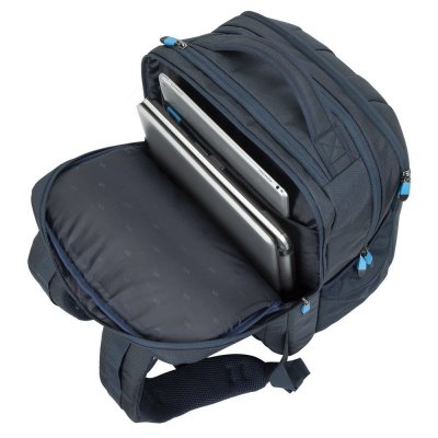 RIVACASE PLECAK NA LAPTOP DLA GRACZY 17,3&quot; BORNEO, GRANATOWY, GAMING, Z MATERIAŁU WODOODPORNEGO