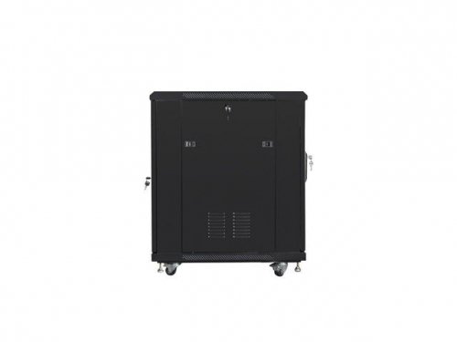 Szafa rack Lanberg FF01-6815-12B (15U; 19&#039;&#039;; 848mm / 600mm / 800 mm; stojąca; Szklane; 800 kg; kolor czarny)