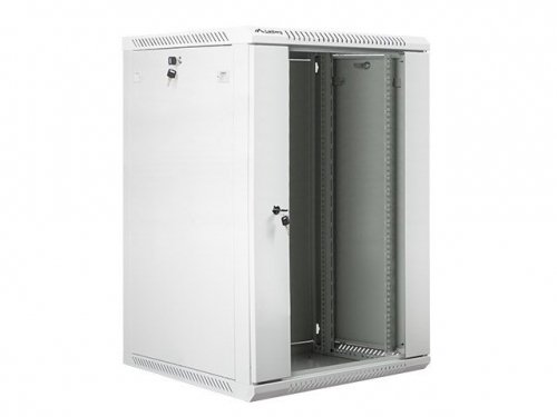 Szafa montażowe Lanberg WF01-6618-10S (18U; 900mm / 600mm / 600 mm; wisząca; Szklane; 19&#039;&#039;; kolor szary)