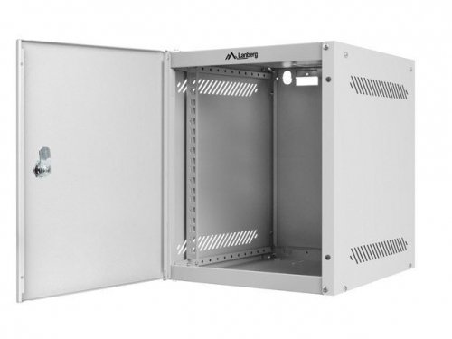 LANBERG SZAFA WISZĄCA RACK 10&quot; 6U 280X310 SZARA, DRZWI METALOWE (FLAT PACK) WF10-2306-00S