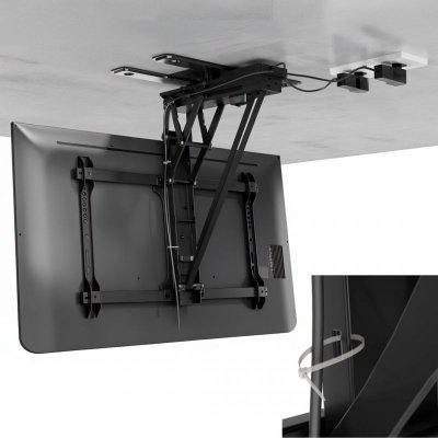 MACLEAN UCHWYT DO TV ELEKTRYCZNY SUFITOWY, OBSŁUGA TUYA, MAX VESA 600X400, OBRÓT 90ST. PILOT, 32&quot;-75&quot;, 35KG MC-490