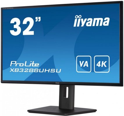 iiyama ProLite XB3288UHSU-B5 monitor komputerowy 80 cm (31.5&quot;) 3840 x 2160 px 4K Ultra HD LCD Czarny