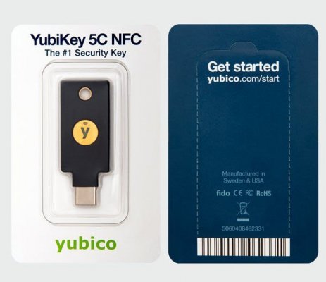 Klucz Sprzętowy Yubico YubiKey 5C NFC U2F FIDO