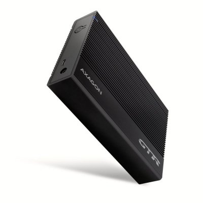 AXAGON EE35-GTR USB-C 3.2 Gen 1 - SATA 6G, Obudowa Zewnętrznego Dysku Twardego 3.5&quot;, Ryflowana - Czarna