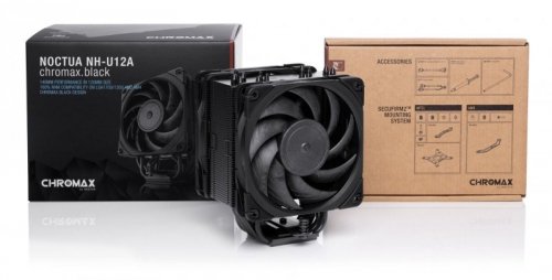 Noctua NH-U12A Procesor Chłodnica powietrza 12 cm Czarny 1 szt.