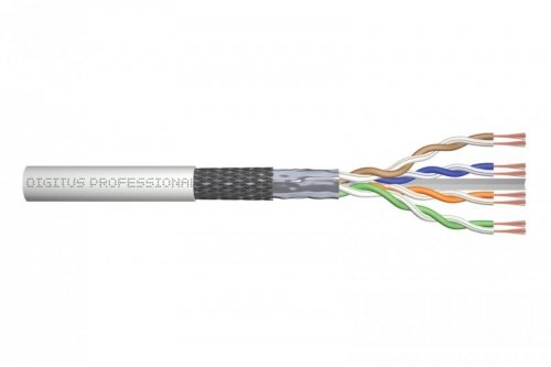 Kabel typu linka DIGITUS  kat.6, SF/UTP, AWG 26/7,LSOH, 305m, szary, szpula