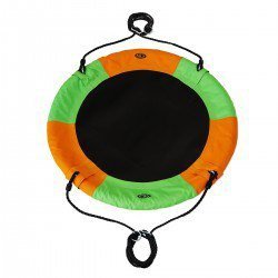 Huśtawka bocianie gniazdo NILS CAMP NB5003 Pomarańczowo-zielone 90 cm