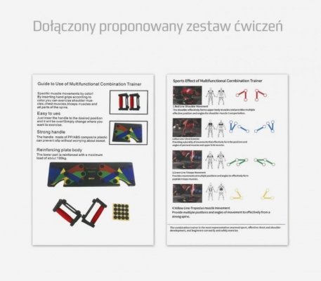 Wielofunkcyjna deska do pompek HMS PU10 czerwona