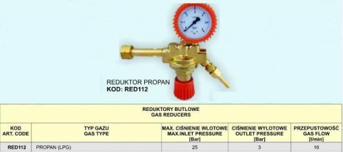 REDUKTOR PROPAN          RED112 .