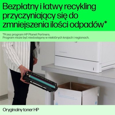 HP Oryginalnym wkładem z żółtym tonerem o wysokiej wydajności 213X LaserJet