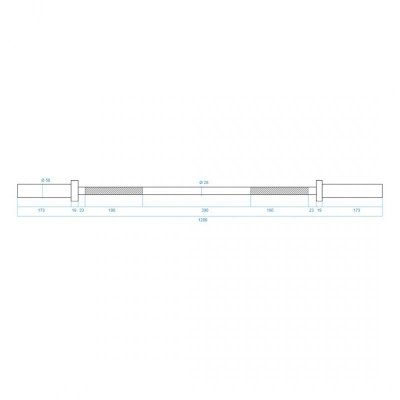 Gryf olimpijski 8,3 kg / 1200 mm z zaciskami lock jaw HMS GO160