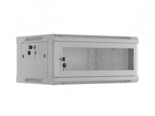 SZAFA INSTALACYJNA RACK WISZĄCA 19&quot; 4U 600X450 SZARA DRZWI PERFOROWANE LANBERG (FLAT PACK)