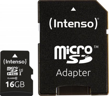PAMIĘĆ MICRO SDHC 16GB C10 W/ADAPTER 3433470 INTENSO