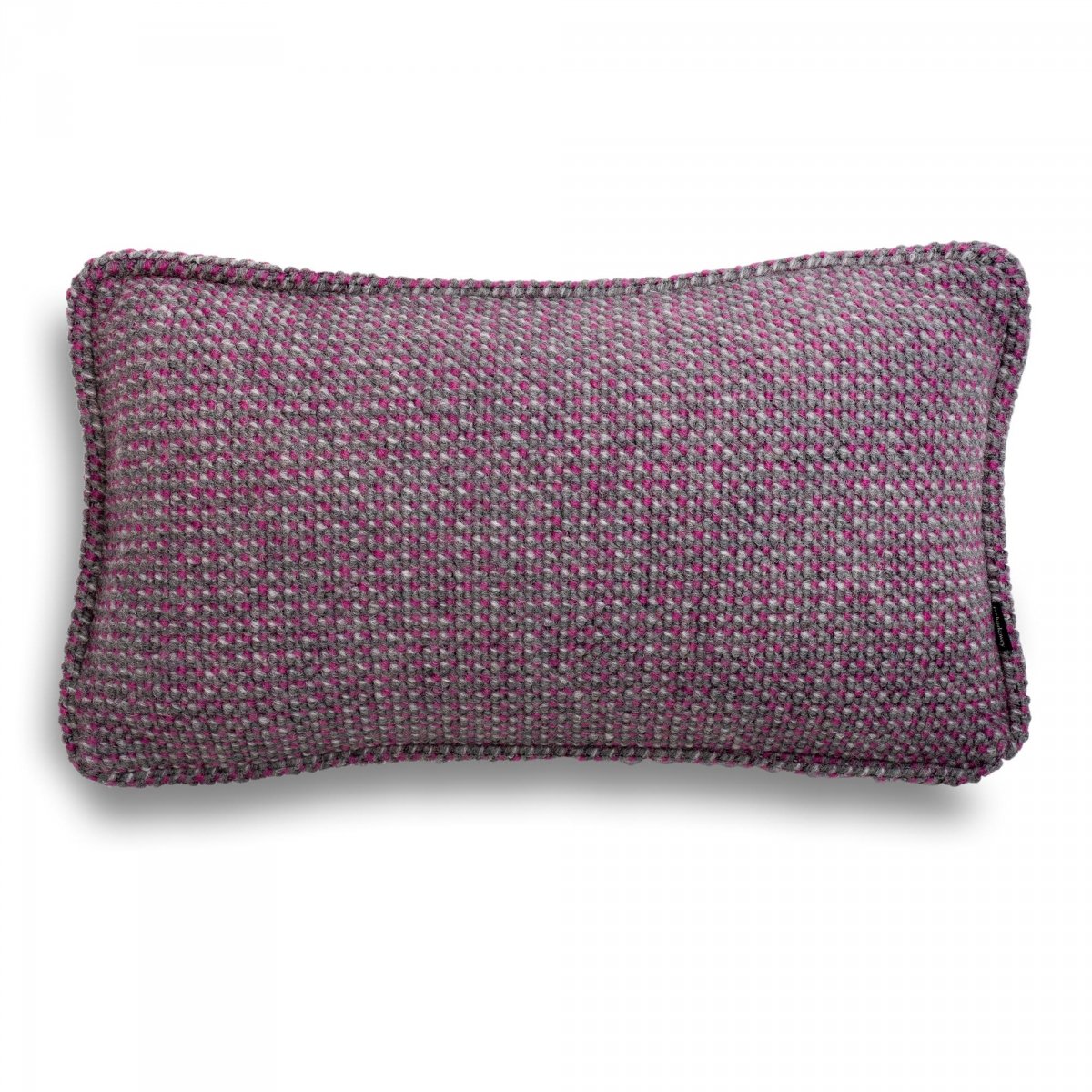 Violett-Graues Wollkissen 50x30