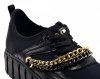 Półbuty 37 sneakersy Carinii B7863 skóra czarne platforma