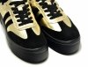 Półbuty sneakersy 40 skóra FILIPPO 6841 złote czarne skórzane 