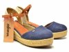Sandały WRANGLER 38 BELA espadrylegranatowe na koturnie damskie beżowe