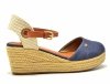Sandały WRANGLER 37 BELA espadrylegranatowe na koturnie damskie beżowe