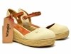 Sandały WRANGLER 40 BELA espadryle beżowe na koturnie