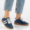 Półbuty sneakersy 36 skóra FILIPPO 6741 granatowe skórzane zamsz