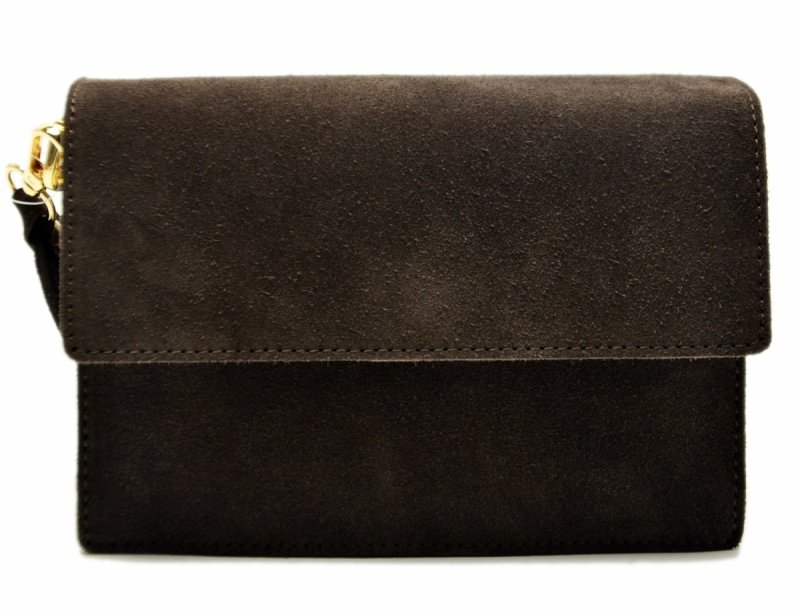 TOREBKA listonoszka skóra brązowa skórzana zamsz MIKO damska 