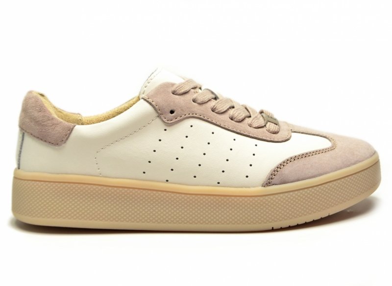 Sneakersy białe 40 skóra FILIPPO 7524 skórzane beżowe półbuty