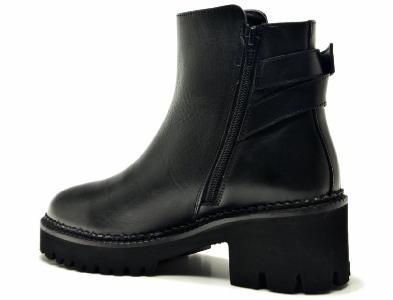Botki 36 skóra czarne skórzane 865 damskie JORGE OLIVEIRA