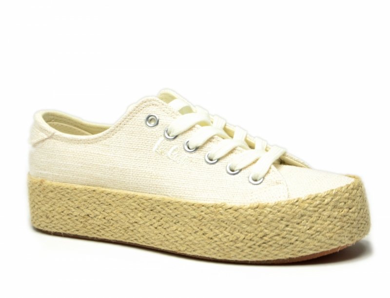 Półbuty espadryle 36 trampki LEE COOPER białe 3284 kremowe
